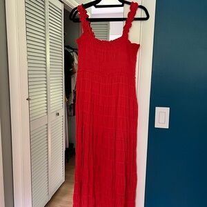 Max Studio Vibrant Tomato Orange / Red Maxi Dress